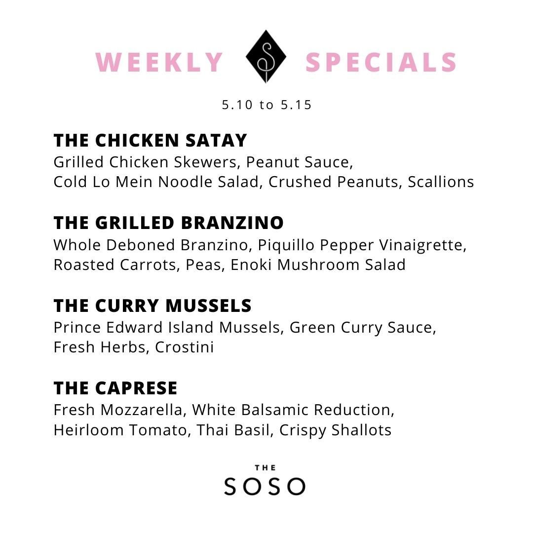 New week, new specials! Starting today at 4pm and available for Lunch and Dinner through 5/15 until they are gone.
.
.
.