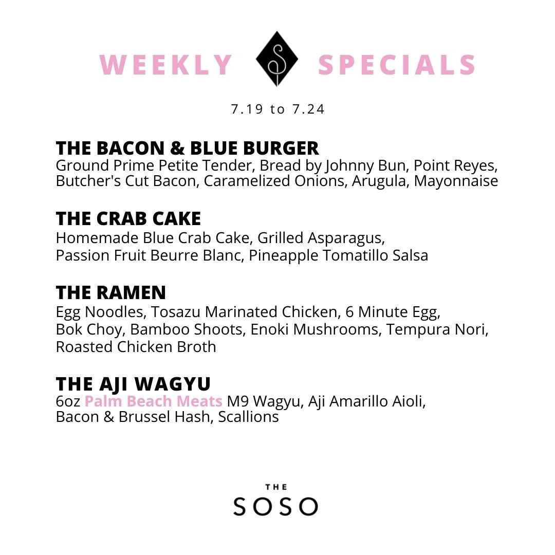 Specials for the week are in! Available after 4pm Tuesday then all day Wednesday through Sunday 7/17 or until they run out. Run, dont walk to The Ramen! 🙂
.
.
.
@palmbeachmeats @breadbyjohnny